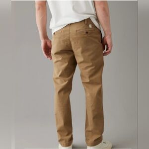 American Eagle Relaxed Flex Straight Lived In Khakis Tan Pants Slacks 38 X 30